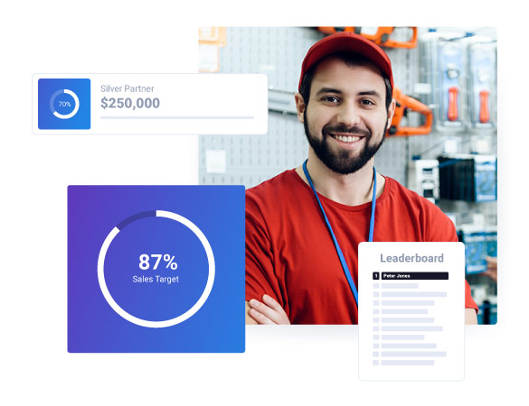 Different ways partners are incentivized from KPIs to levels and leaderboards.